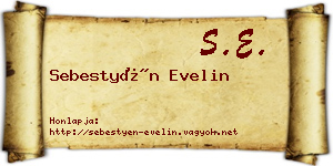 Sebestyén Evelin névjegykártya