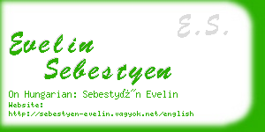 evelin sebestyen business card